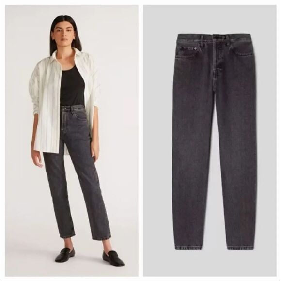 NEW Everlane The 90s Cheeky Button Fly Jean in Washed Black Size 27 - Picture 1 of 16